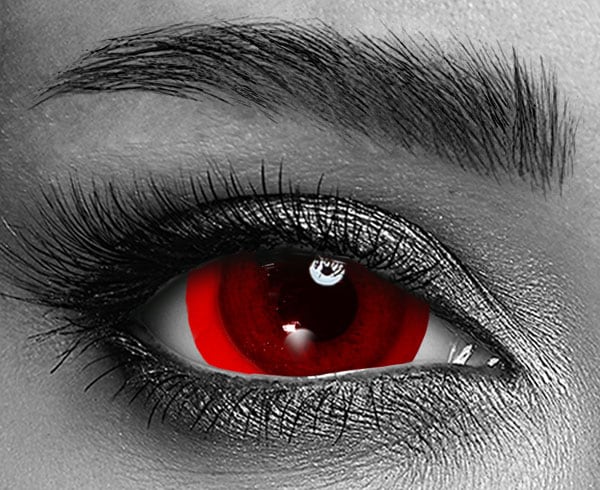 NIce red eye  Halloween contact lenses, Contact lenses, Black contact  lenses